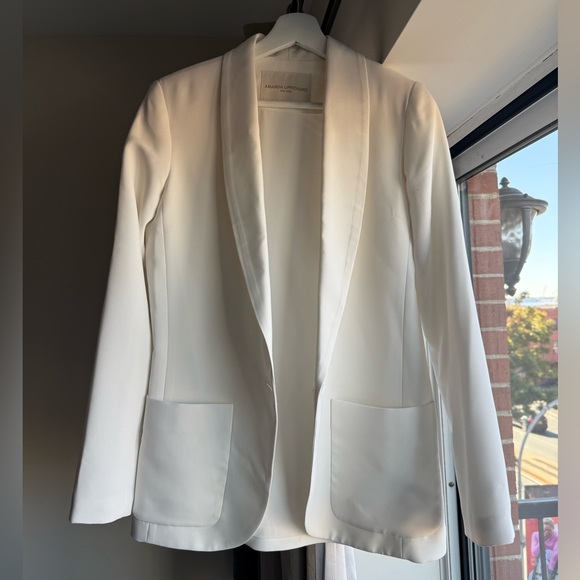 Amanda Uprichard Collar Blazer in Ivory 🤍